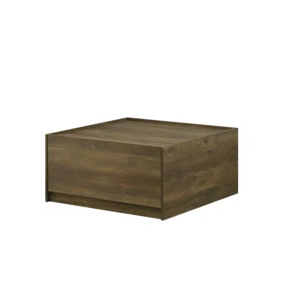 Lilola Home Travon 31.5"w Oak Finish Square Coffee Table With 2 Drawers