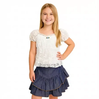 Lilt Big Kid Girls 2-pc. Skirt Set In Neutral
