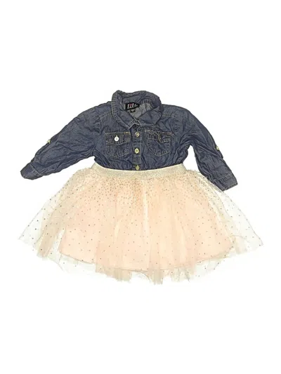 Pre-owned Lilt Kids' Dress In Blue