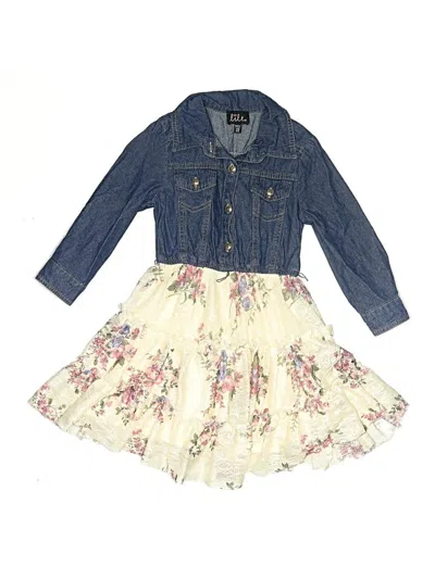 Pre-owned Lilt Kids' Dress In Blue