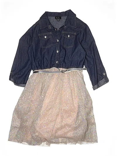 Pre-owned Lilt Kids' Dress In Blue