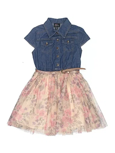 Pre-owned Lilt Kids' Dress In Blue