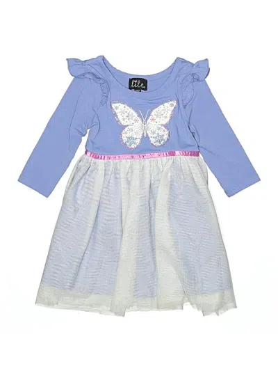 Pre-owned Lilt Kids' Dress In Blue