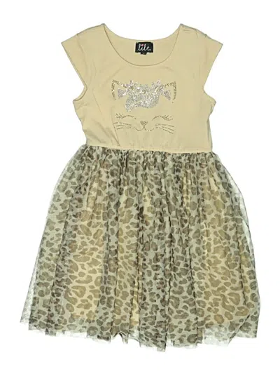 Pre-owned Lilt Kids' Dress In Brown