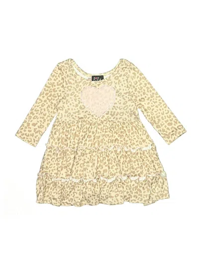 Pre-owned Lilt Kids' Dress In Gold