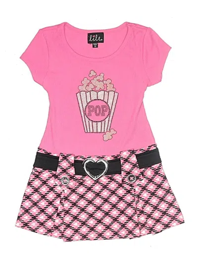 Pre-owned Lilt Kids' Dress In Pink
