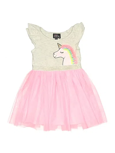 Pre-owned Lilt Kids' Dress In Pink