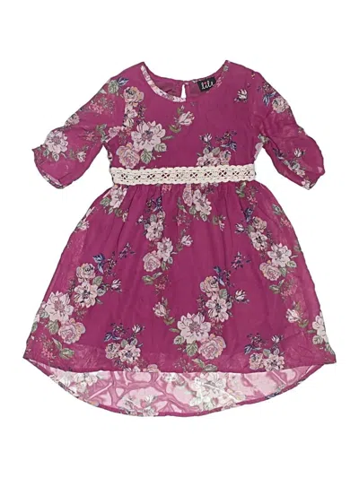Pre-owned Lilt Kids' Dress In Purple
