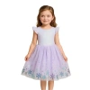Lilt Little Girls Short Sleeve Flutter A-line Dress In Multi