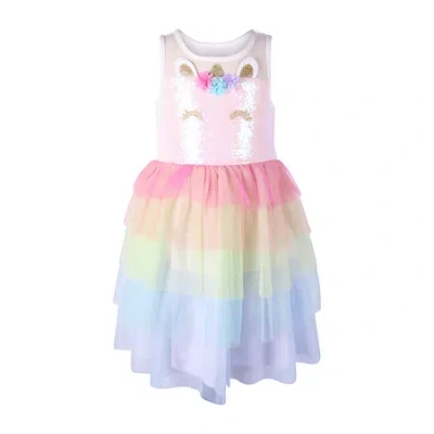 Lilt Kids' Little Girls Sleeveless Tutu Dress In Multi