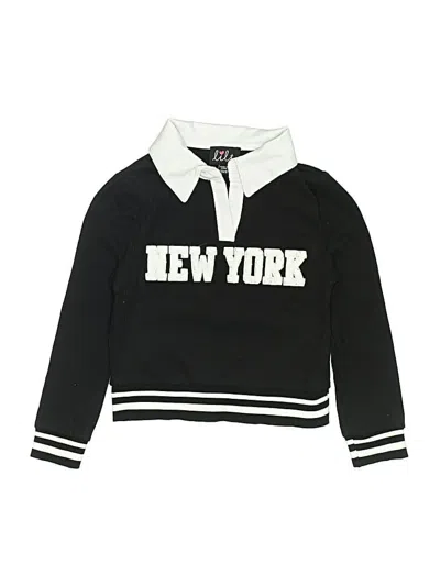 Pre-owned Lilt Kids' Long Sleeve Turtleneck In Black