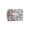 Lily And Lionel Cosmetic Bag Aster Patchwork Blue In Blue