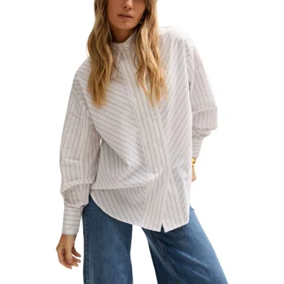LILY AND LIONEL LILY AND LIONEL DAPPER DOUBLE PLACKET STRIPE SHIRT