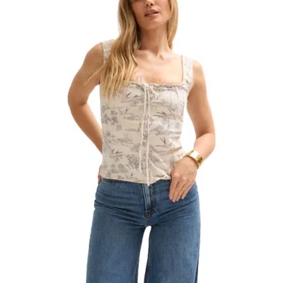 LILY AND LIONEL LILY AND LIONEL HILDA CORSET INSPIRED JOSEPHINE PRINT BLOUSE