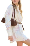 Lily And Lionel Kristy Button Down Large Floral Shirtdress In Multi