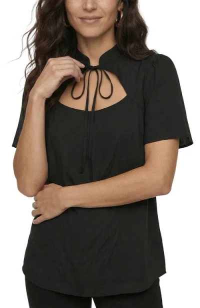 Lily And Lionel London Camille Flutter Sleeve Top In Black