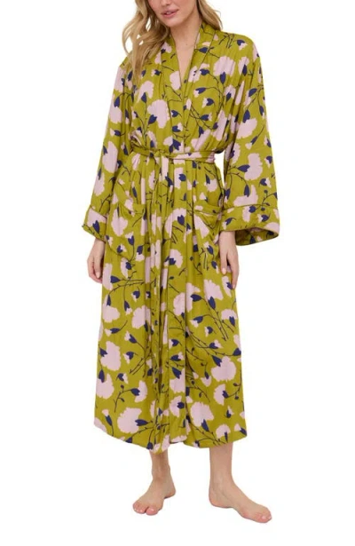 Lily And Lionel London Corina Long Sleeve Robe In Animal Print
