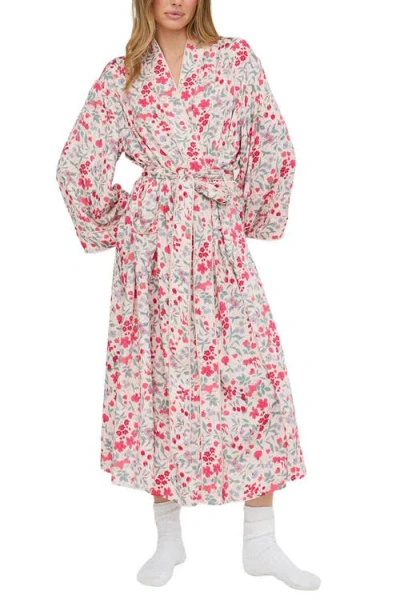 Lily And Lionel London Corina Long Sleeve Robe In Multi