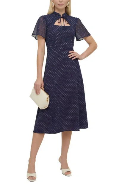 Lily And Lionel London Primrose Midi Dress In Blue
