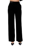 Lily And Lionel London Valerie Straight Leg Velvet Trouser In Multi