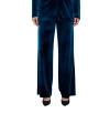 Lily And Lionel London Valerie Straight Leg Velvet Trouser In Blue