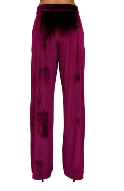 Lily And Lionel London Valerie Straight Leg Velvet Trouser In Multi