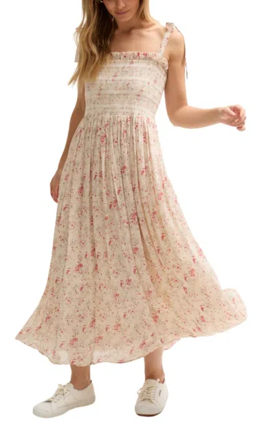 Lily And Lionel London Women's Annie Smocked Print Maxi Dress In Neutral
