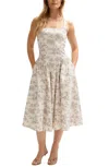 Lily And Lionel London Women's Hayley Corset Inspired Midi Dress In Multi