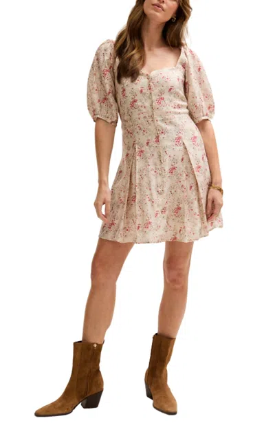 Lily And Lionel London Women's India Button Front Wishing Well Print Mini Dress In Multi
