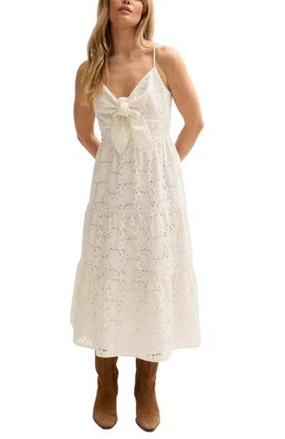 Lily And Lionel London Women's Onita Tiered Broderie Anglaise Midi Dress In Neutral