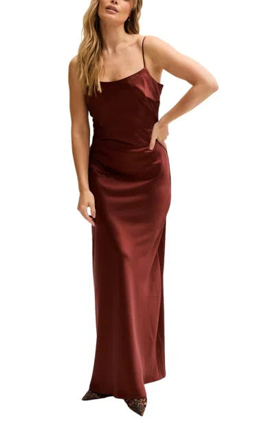 Lily And Lionel London Women's Roxy Spaghetti Strap Maxi Dress In Burgundy