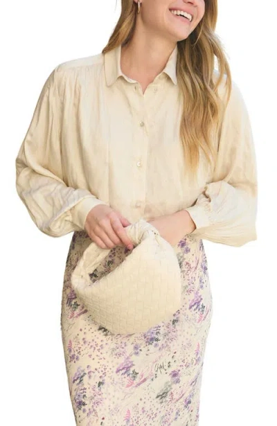 Lily And Lionel Marrianne Peter Pan Collar Shirt In Neutral