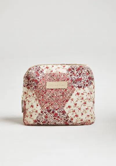 Lily And Lionel Pink / Purple Nola Wash Bag Aster Patchwork Pink In Pink/purple