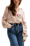 Lily And Lionel Rosetti Billowy Sleeves Print Blouse In Multi