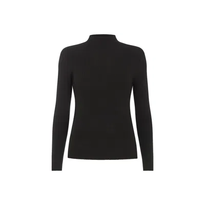 Lily And Lionel Women's Beatrice Roll Neck Jumper In Black