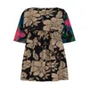 Lily And Lionel Women's Black Celeste Midi Dress In Multi In Black