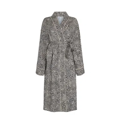 Lily And Lionel Women's Brown Corina Robe Hidden Leopard