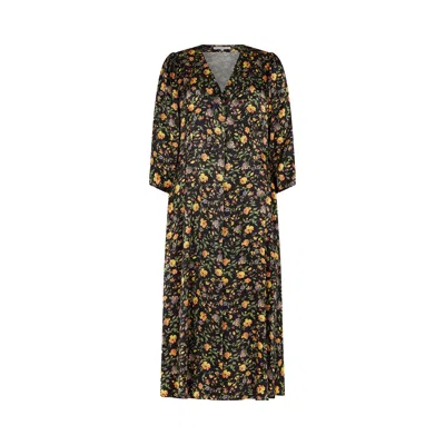 Lily And Lionel Women's Charlotte Floral Midi Dress In Black