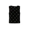 Lily And Lionel Women's Chiva Beaded Velvet Top In Black In Black
