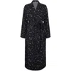 Lily And Lionel Women's Corina Kimono Style Shooting Star Print Robe In Black In Black