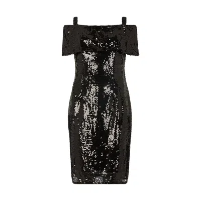 Lily And Lionel Women's Jaya Off The Shoulder Sequins Mini Dress In Black