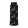 Lily And Lionel Lillibet Wide Leg Large Floral Print Trouser In Black