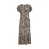 Lily And Lionel Women's Neutrals / Black / Brown Zelda Tiered Zebra Print Maxi Dress In Multi In Black/brown