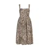 Lily And Lionel Hayley Corset Inspired Midi Dress In Brown
