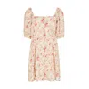 Lily And Lionel India Button Front Wishing Well Print Mini Dress