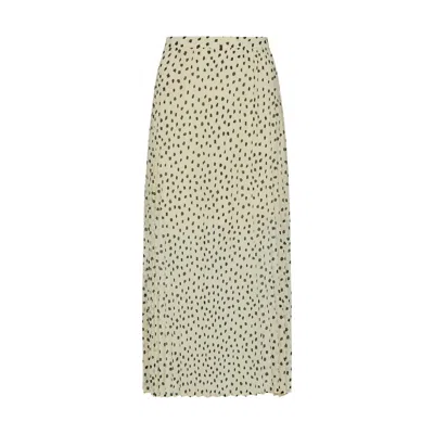 Lily And Lionel Women's Nia Polka Dot Printed Midi Skirt In White