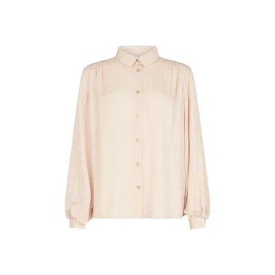 Lily And Lionel Women's Pink / Purple Marrianne Peter Pan Collar Tonal Foulard Floral Print Shirt In Pink In Pink/purple