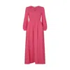 Lily And Lionel Paulina Shirred Bodice Maxi Dress In Pink/purple