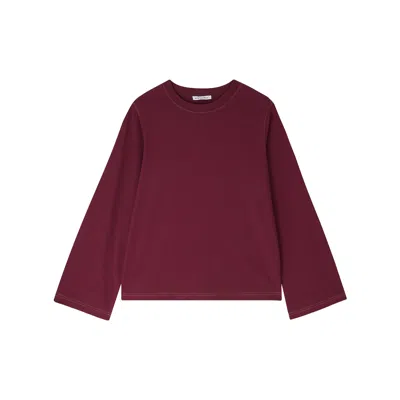 Lily And Lionel Women's Red Bell Top In Burgundy