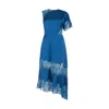 Lily And Lionel Women's Selma Lace Insert Midi Dress In Blue In Blue